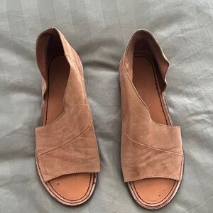 Free People Tan Leather Sandals